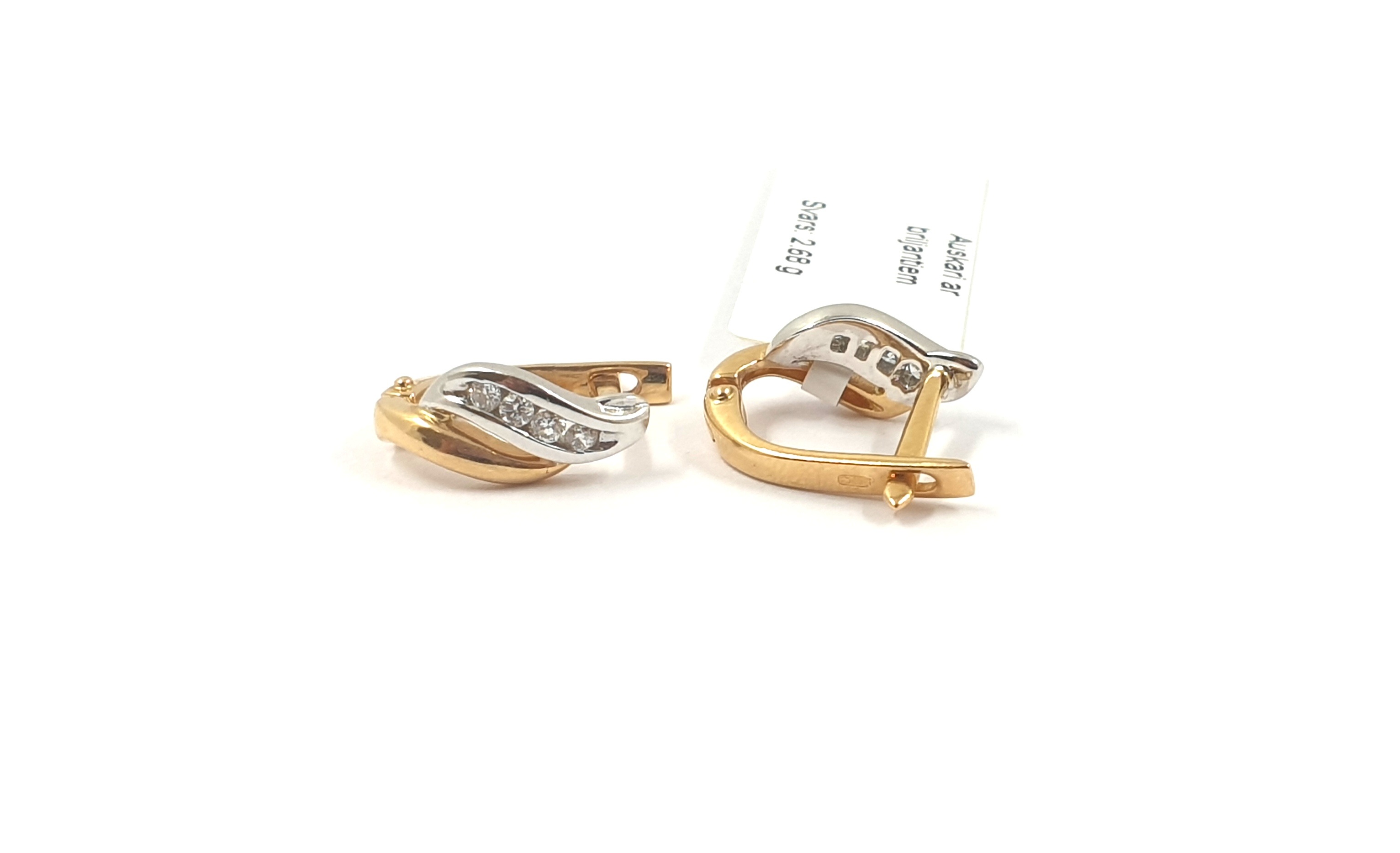 Auskari ar briljantiem (0.08ct) 418g6-0963