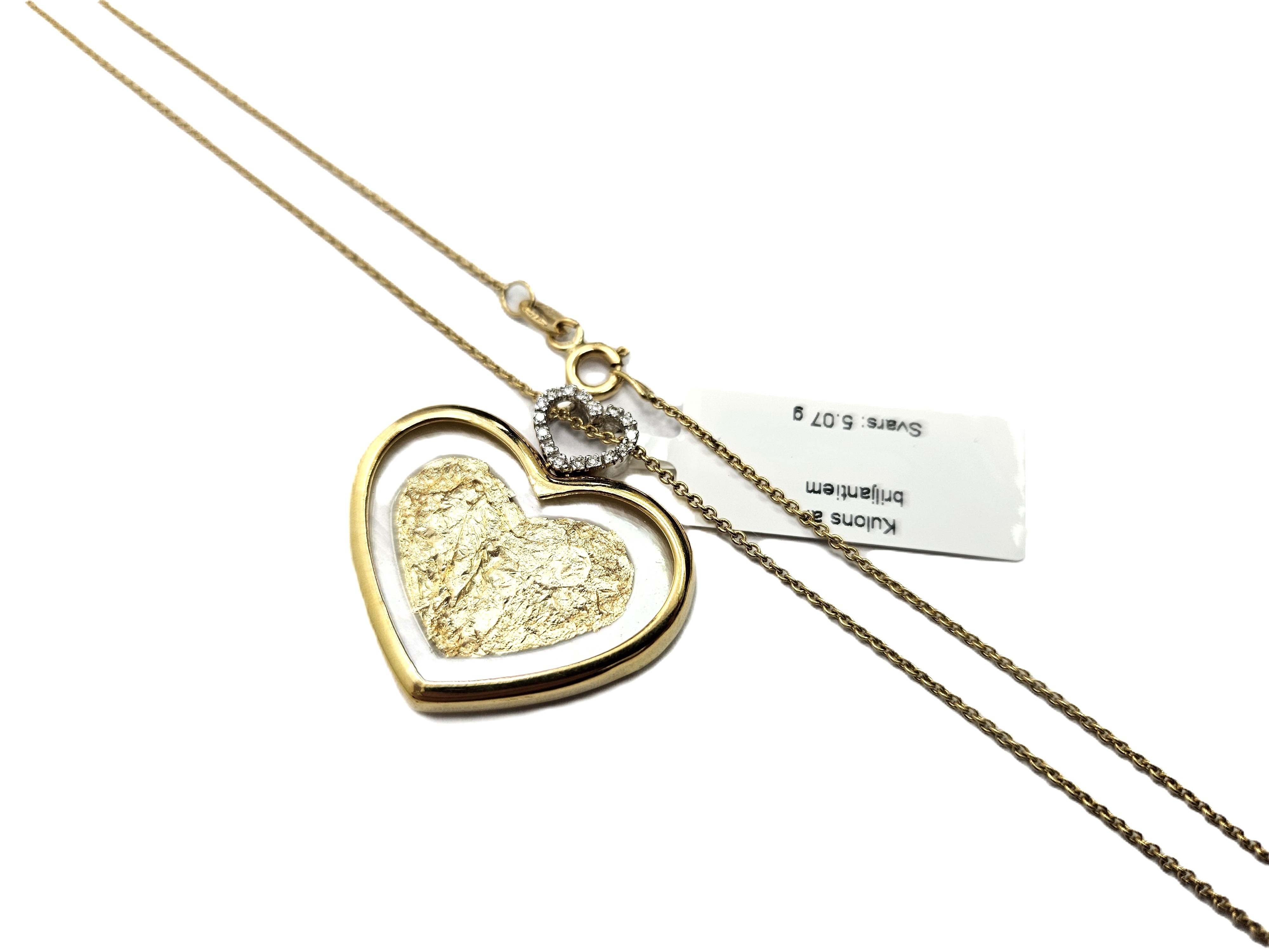 Ķēde ar kulonu un briljantiem (0.17 ct) 7930-5761
