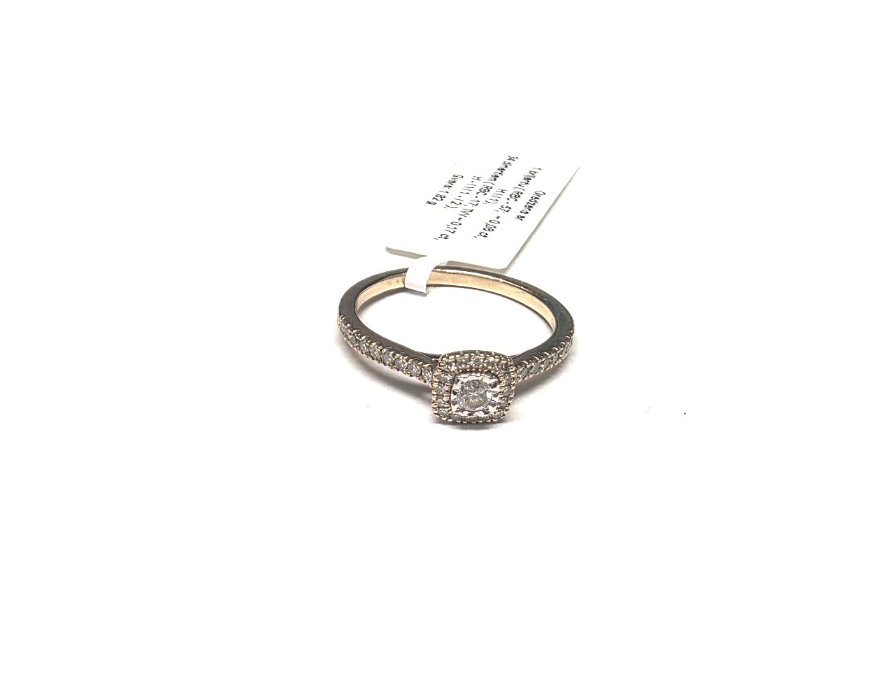 Gredzens ar briljantu (0.08 ct)  un dimatiem (0.17 ct) 2260-5453
