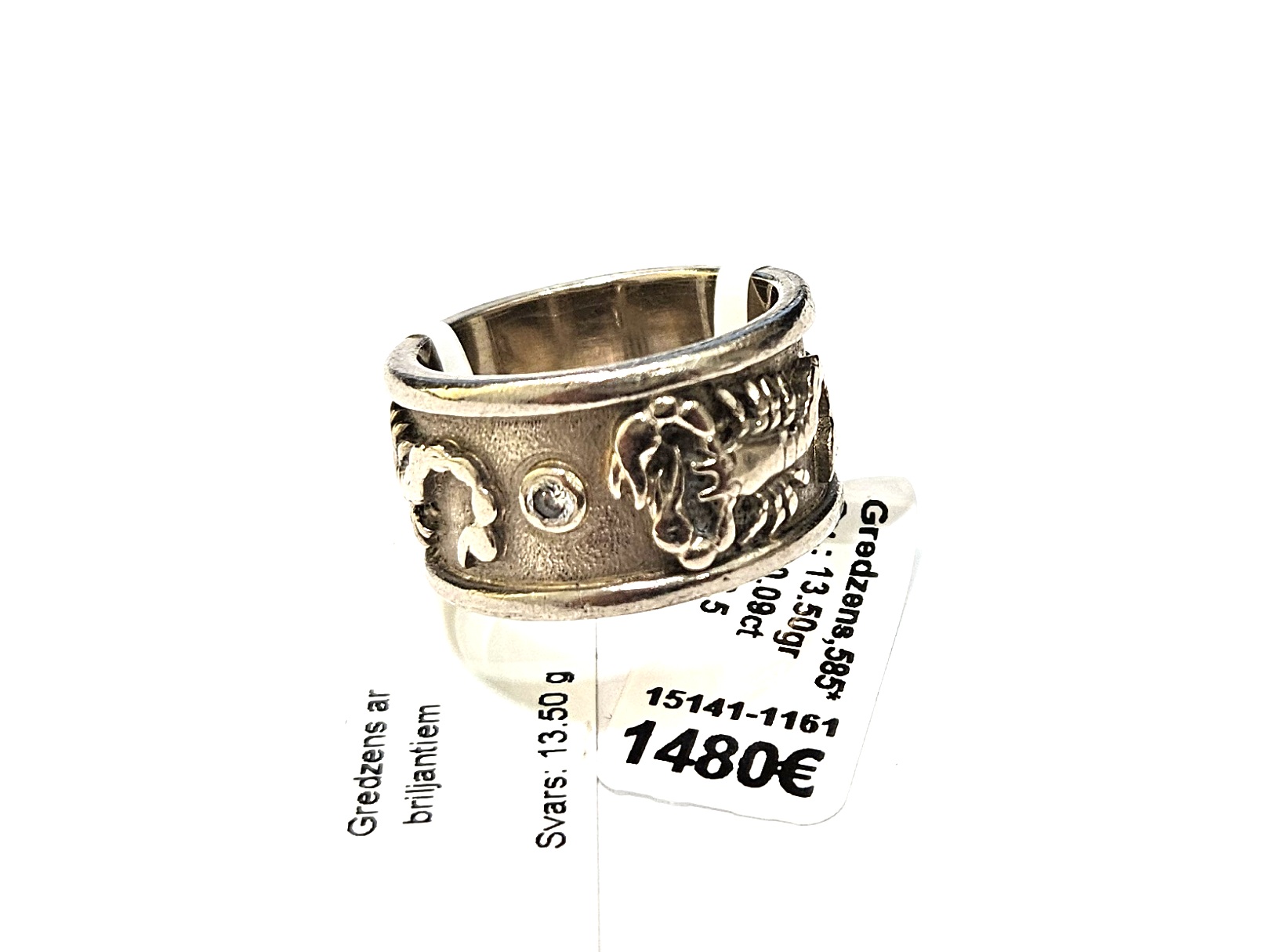 Gredzens ar briljantiem (0.09 ct) 15141-1161