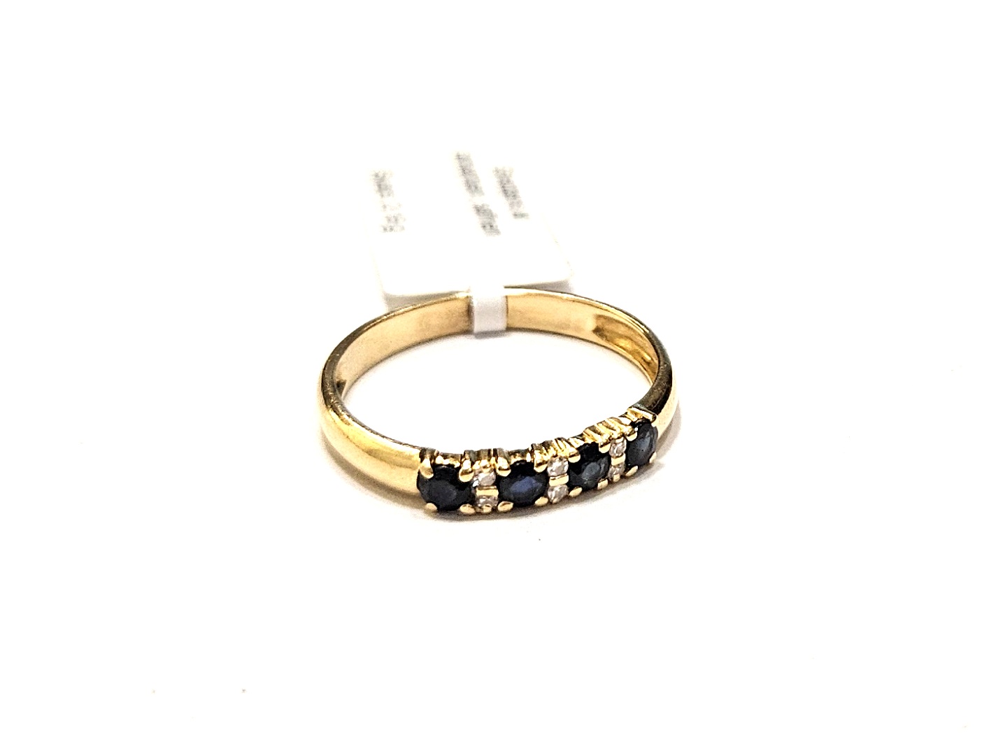 Gredzens ar briljantiem (0.03 ct), safīriem (0.16 ct) 4270-1163
