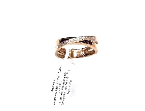 Gredzens ar briljantiem (0.06 ct) un rubīniem (0.55 ct)  6510-3461