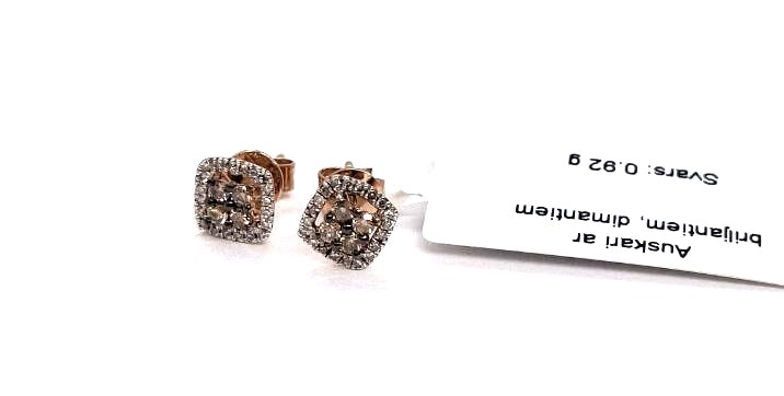 Auskari ar briljantiem (0.18 ct) 3122-3463
