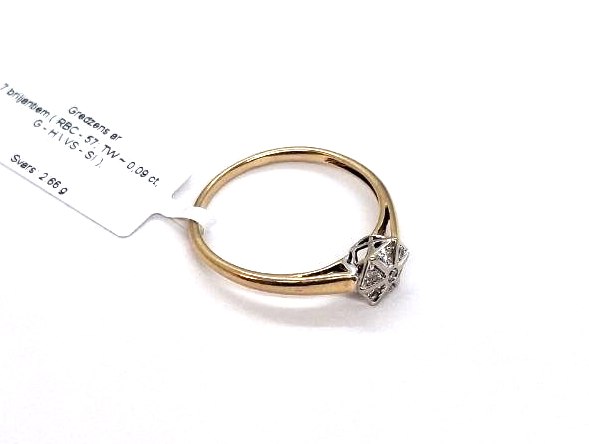 Gredzens ar briljantiem (0.09 ct) 13530-3451