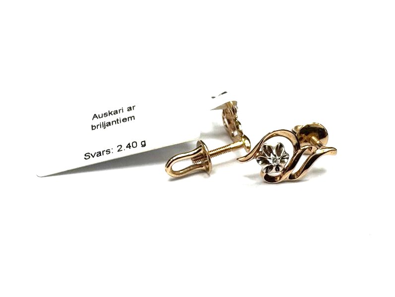 Auskari ar briljantiem (0.008 ct) 6440-8361